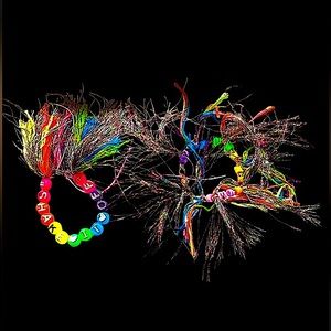 Shake it Off Taylor Swift homemade stretchy friendship bracelet set with fringe